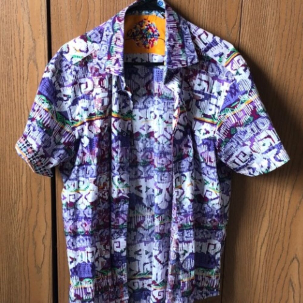 Robert Graham Men's Short Sleeve Button-Up Shirt | Size XL